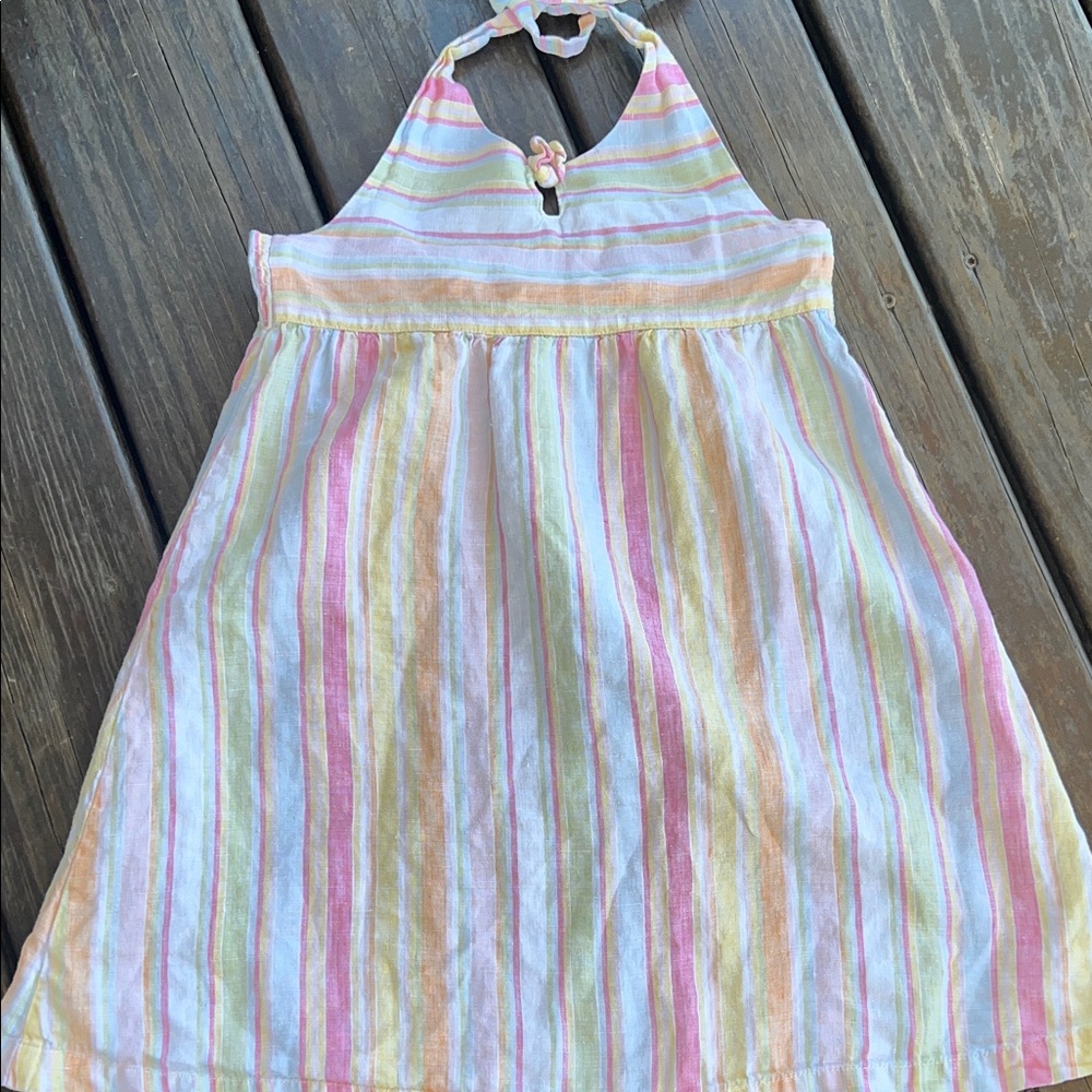 Janie and Jack Linen Halter Dress